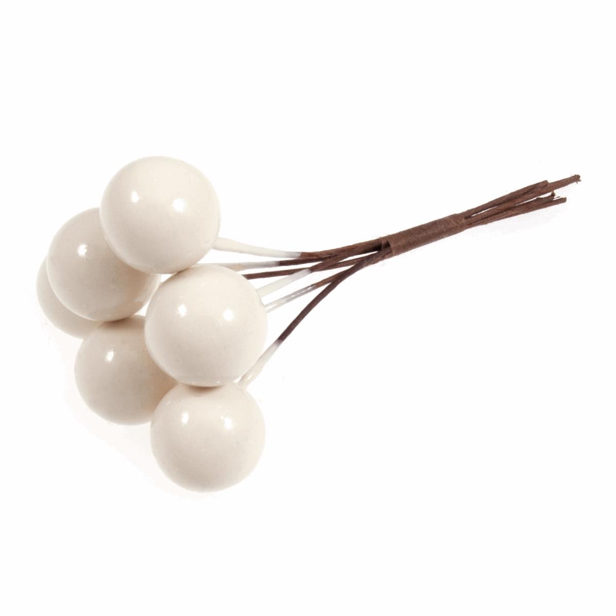 15mm White Berries x 6