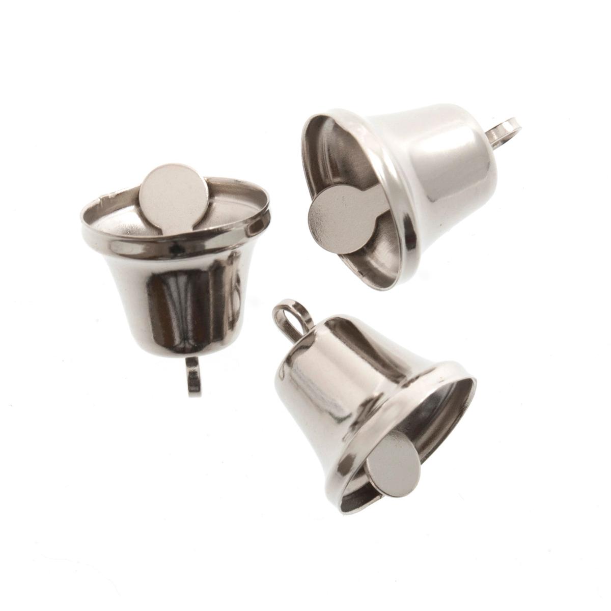 5 x Trimits Mini Liberty Bells - Silver x 14mm