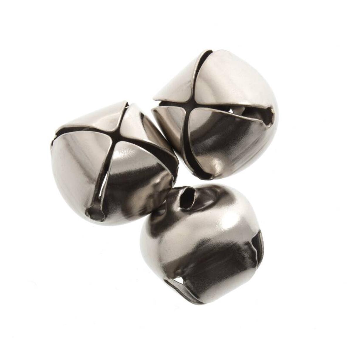 9 x Trimits Mini Jingle Bells - Silver x 10mm