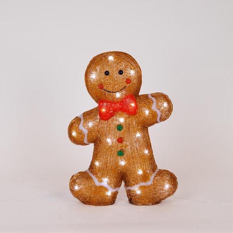 ACRYLIC GINGERBREAD TRANSFORMER 40 WHITE LED EXTENSION POWER 5m IP44 28x8x37 - Default Title
