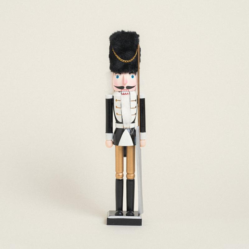 Black Nutcrackers with Fur Hat 25cm - Default Title