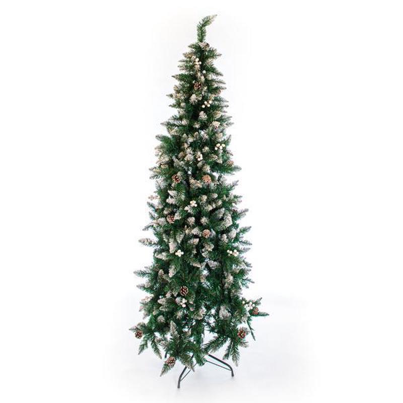 BUCHAREST FIR TREE SNOW-COVERED WITH WHITE BERRY 80x80x210 - Default Title