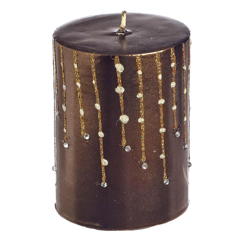 Candle Cylinder Brown 8x8x10 - Default Title