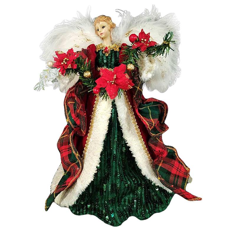 Ceramic Angel with Checkered Pattern 35cm - Default Title