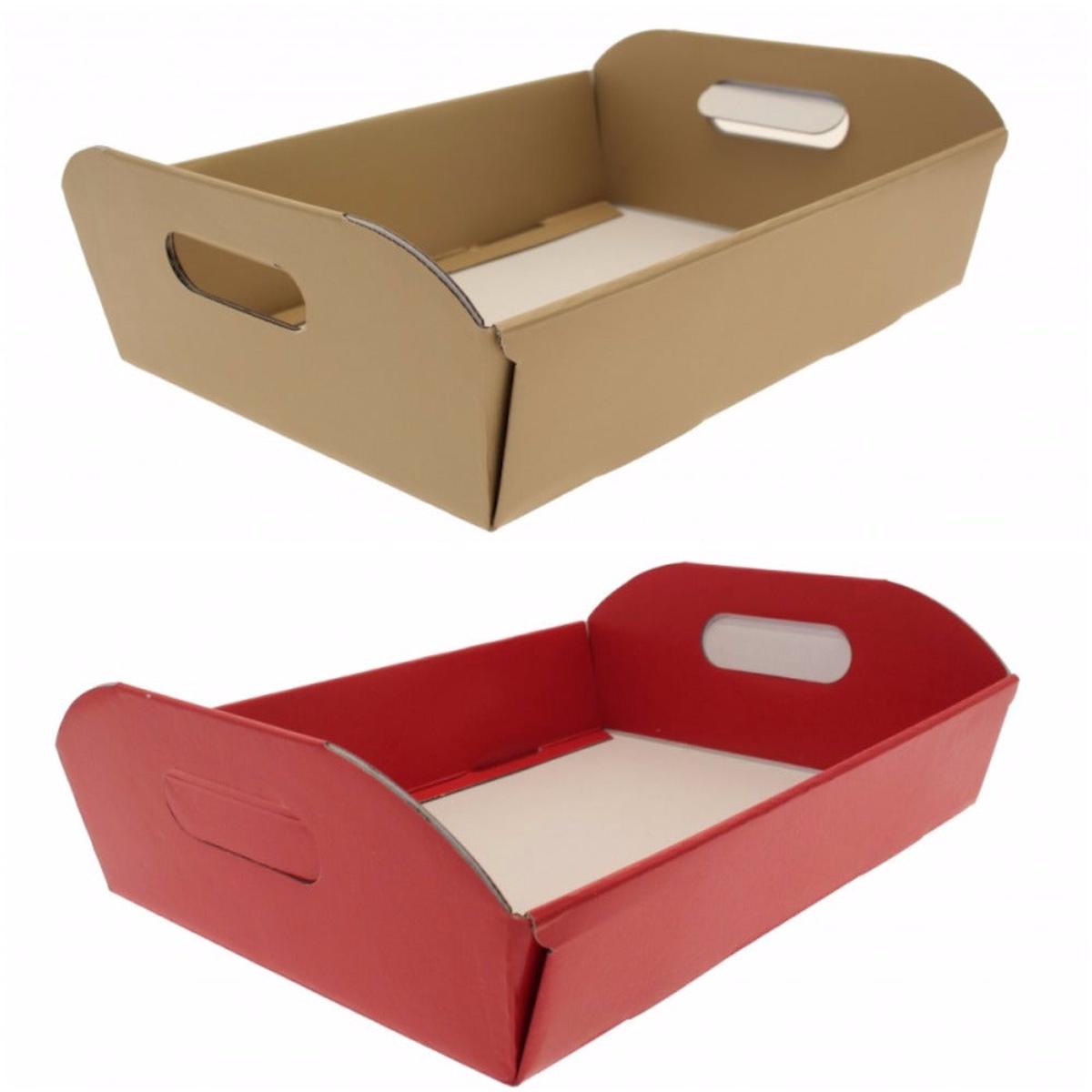 Christmas Hamper Cardboard Box - Gold, Red or Silver