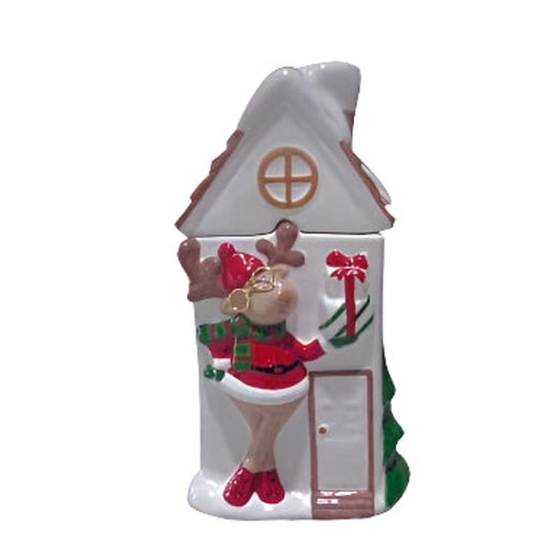 Cookie Cutter House-Reindeer White 12.5x11x22 - Default Title