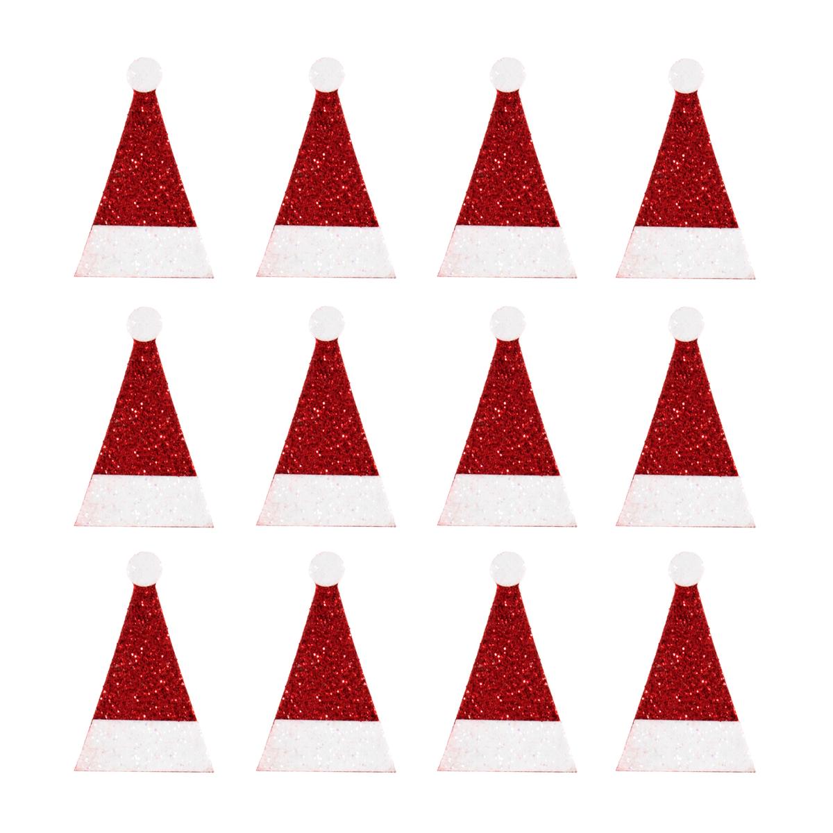 Craft Embellishments - Santa Hats x 12