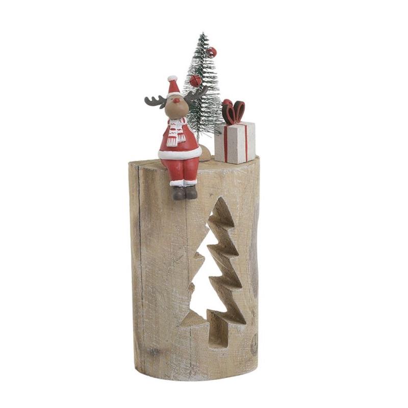 Decorative Reindeer Wooden/Metal Multicolored 10x6x24