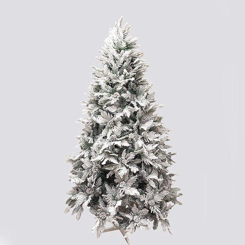 FIR TREE MIXED PVC WITH PLASTIC AND PINE NUTS SNOWY CLOSE 140x140x240 - Default Title