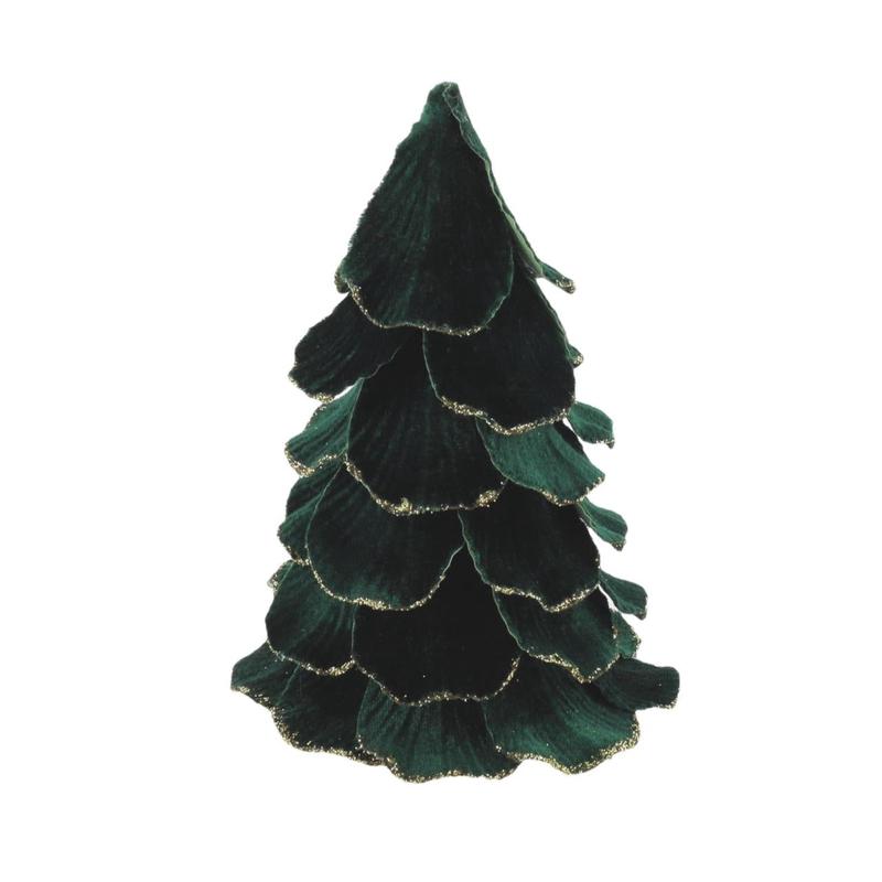 Fir Velvet Dark Green with Gold Glitter 12x12x16 - Default Title