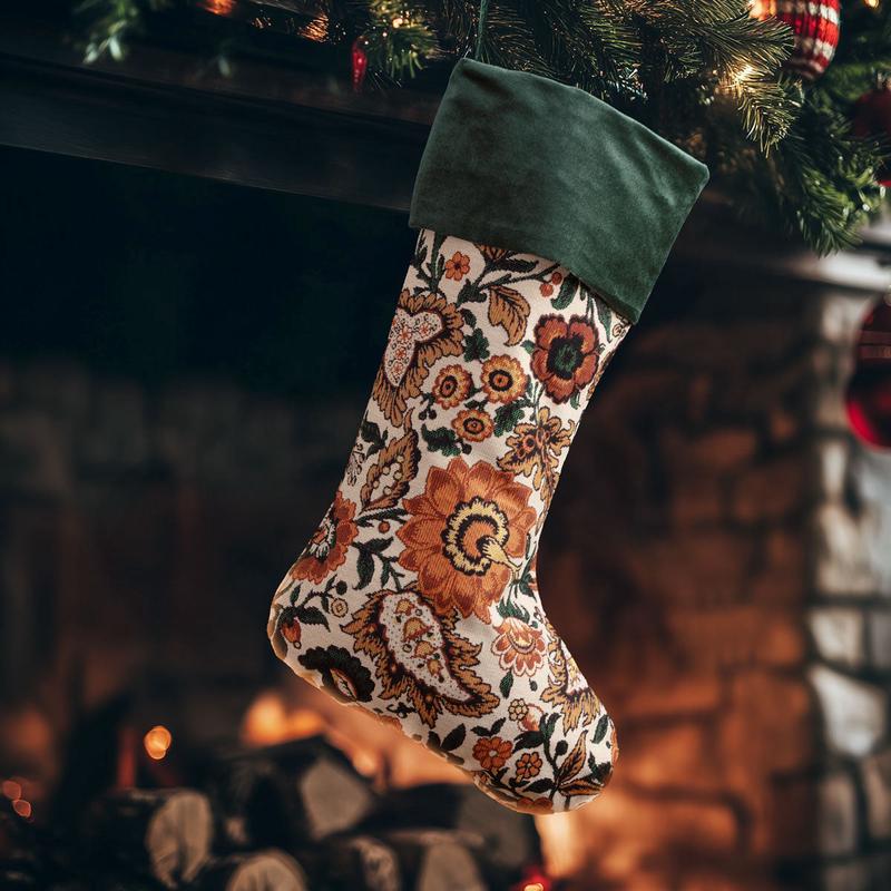Folklore Flowers Fabric Sock 50x30cm - Default Title