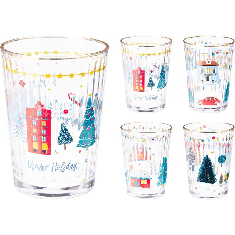 Glass Cup 510ml 8x8x12 4 Pieces