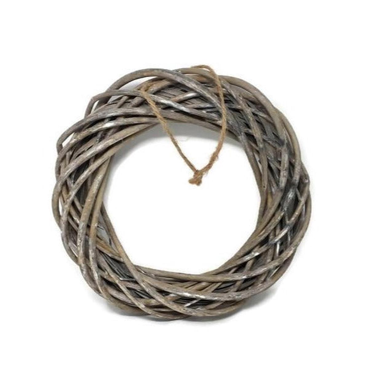 Grey Natural Willow Wreath x 30cm