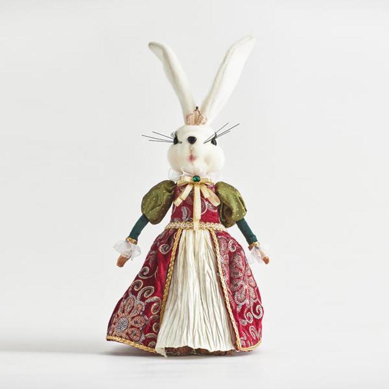 LADY RABBIT WITH BURGUNDY CLOTHES 22x16x31 - Default Title