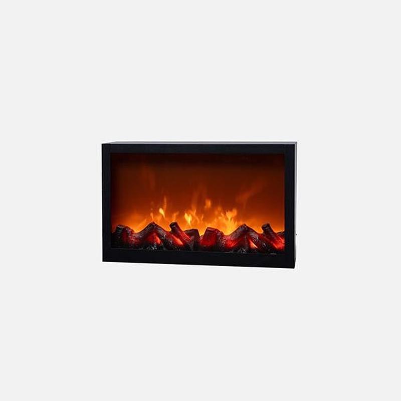 METAL BLACK FIREPLACE TRANSFORMER FLAME EFFECT IP20 41x10x25 - Default Title
