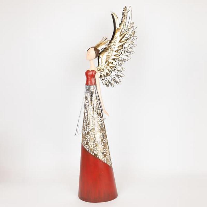 METAL PRINCESS WITH RED GOLD DRESS 29x13x82 - Default Title