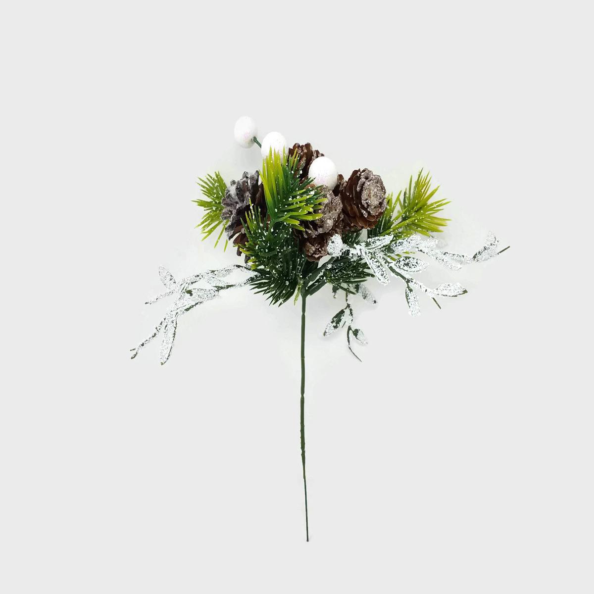 Mixed Pine Cone & Berry Snow Pick  x 18cm