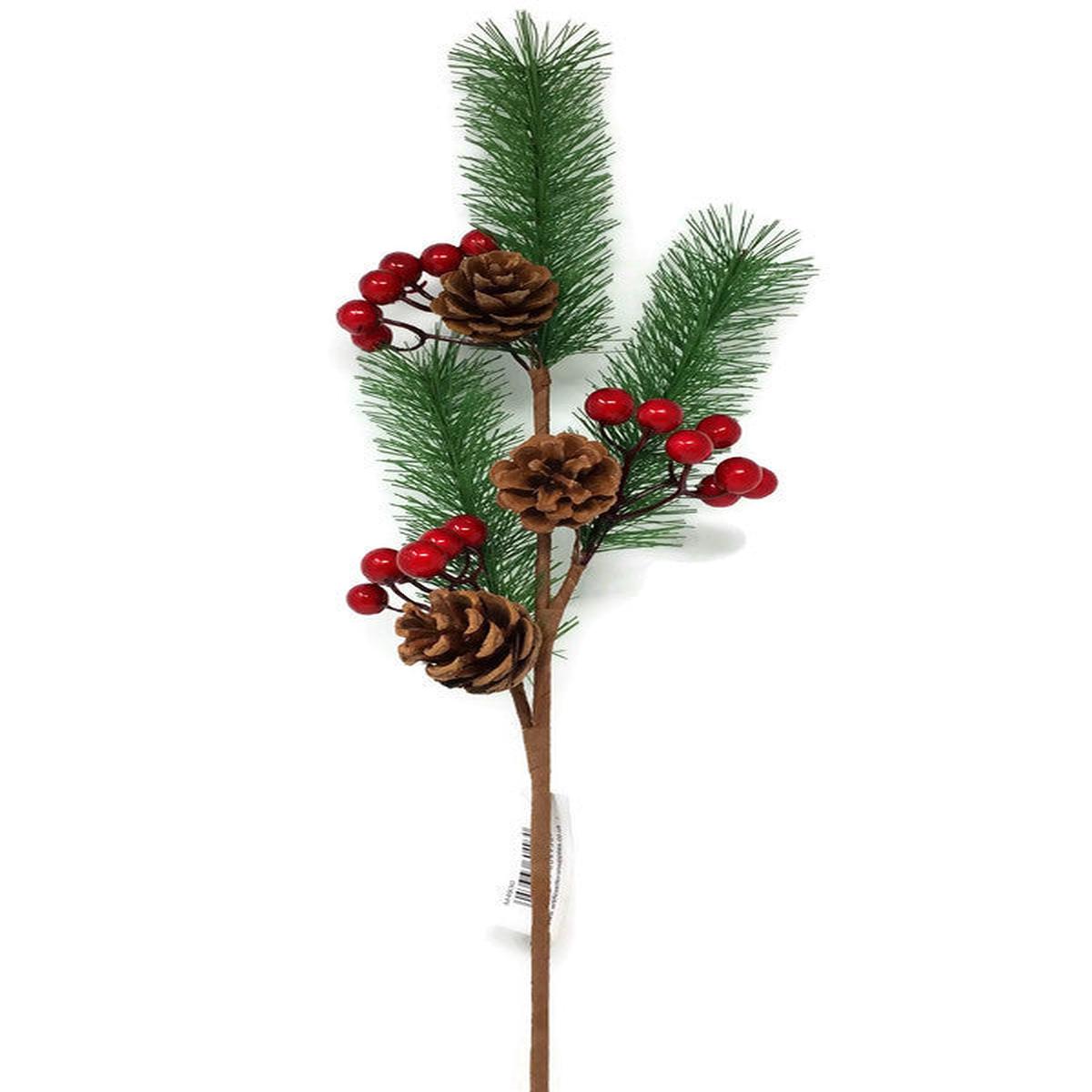 Pine Cone & Red Berry Pick x 55cm