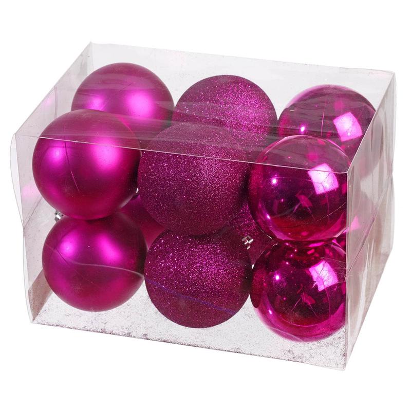 Plastic Ball Fuchsia S/12 8cm - Default Title