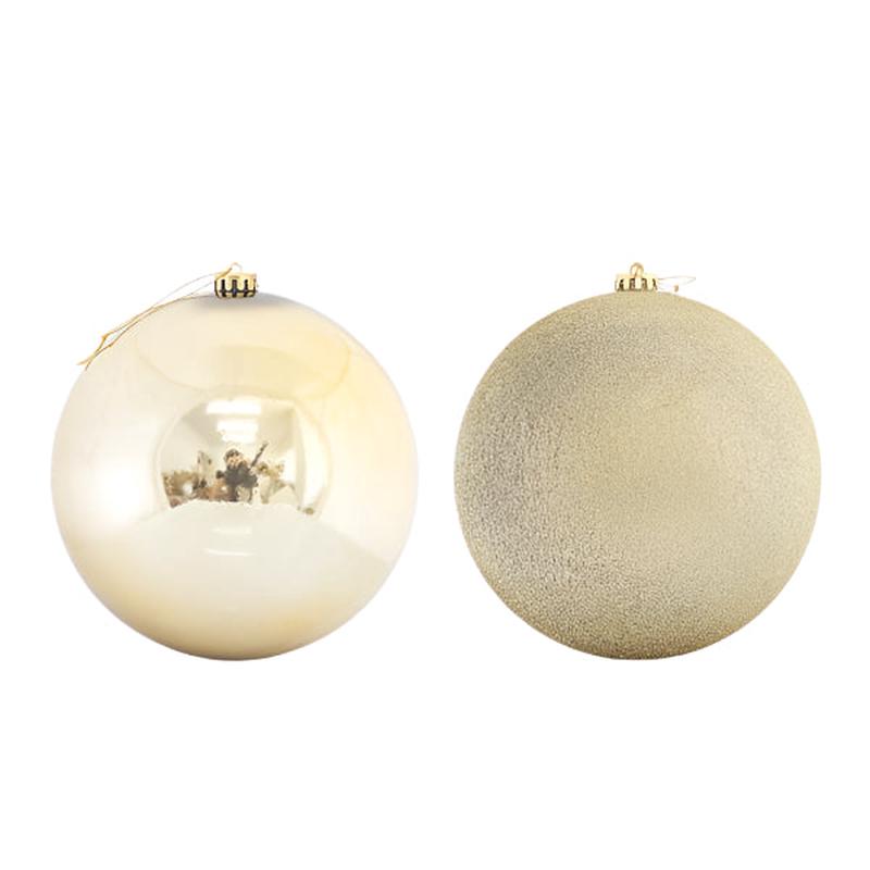 PLASTIC GOLD BALL SET OF 2 PCS 20cm - Default Title