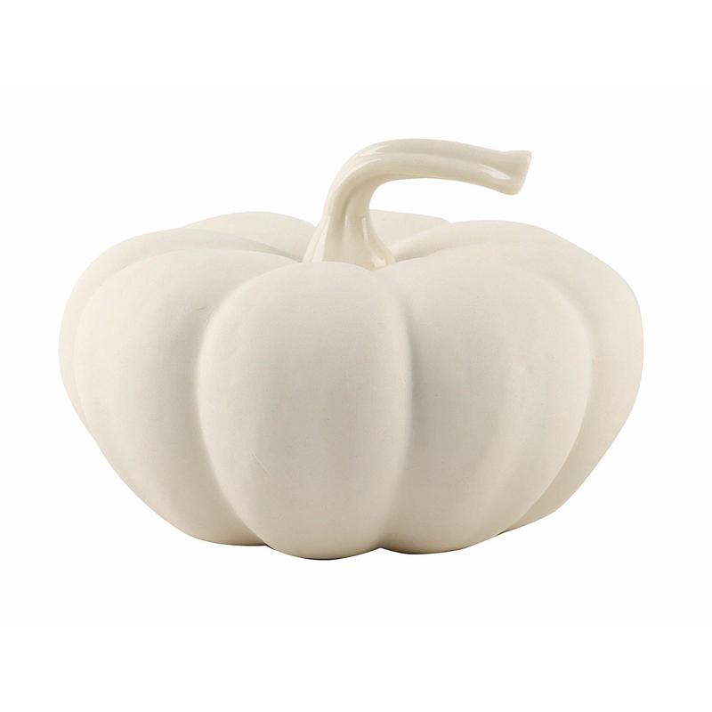 Pumpkin Ceramic White Matte 20x14cm - Default Title