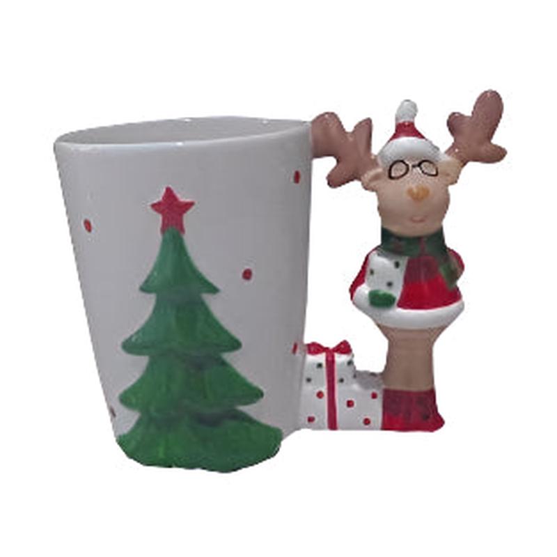 Reindeer Mug White 15x9x11 - Default Title