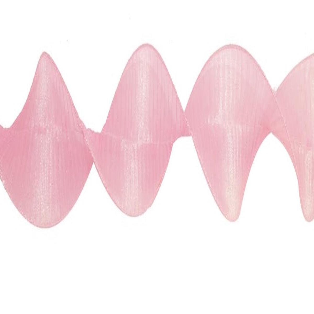 Ruffle Ribbon - 10cm x 2.7m - Pink