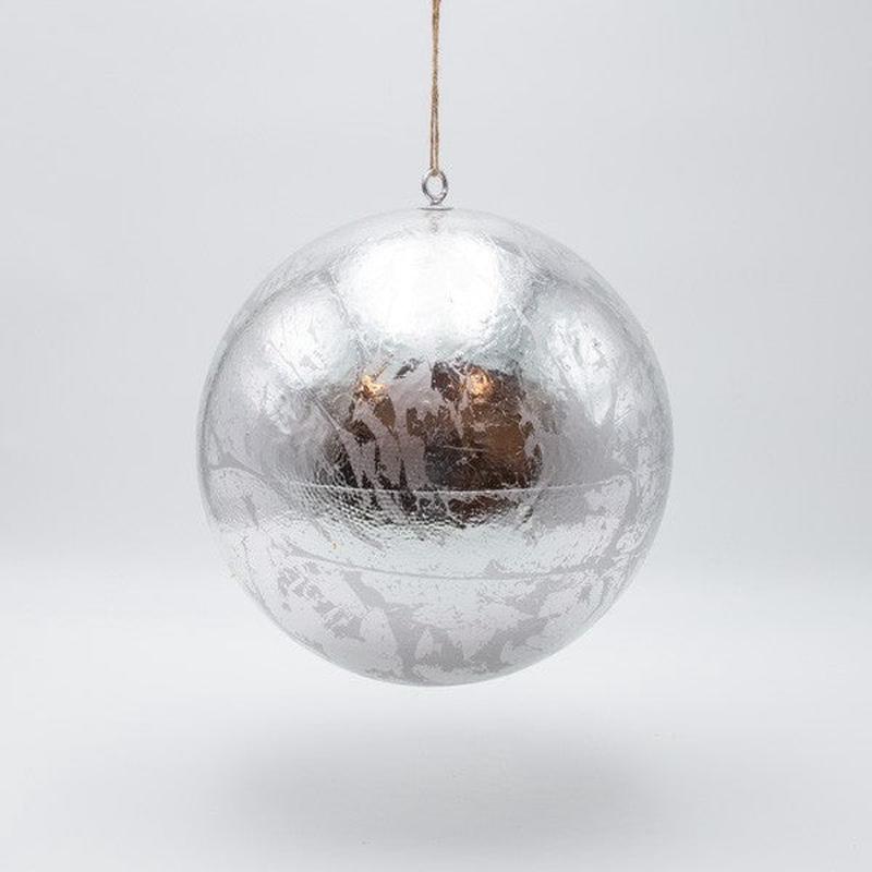 SILVER METAL BALL 25cm - Default Title