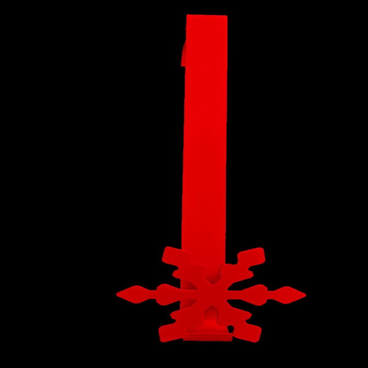 Snowflake Red Metal Wreath Door Hanger x 30cm
