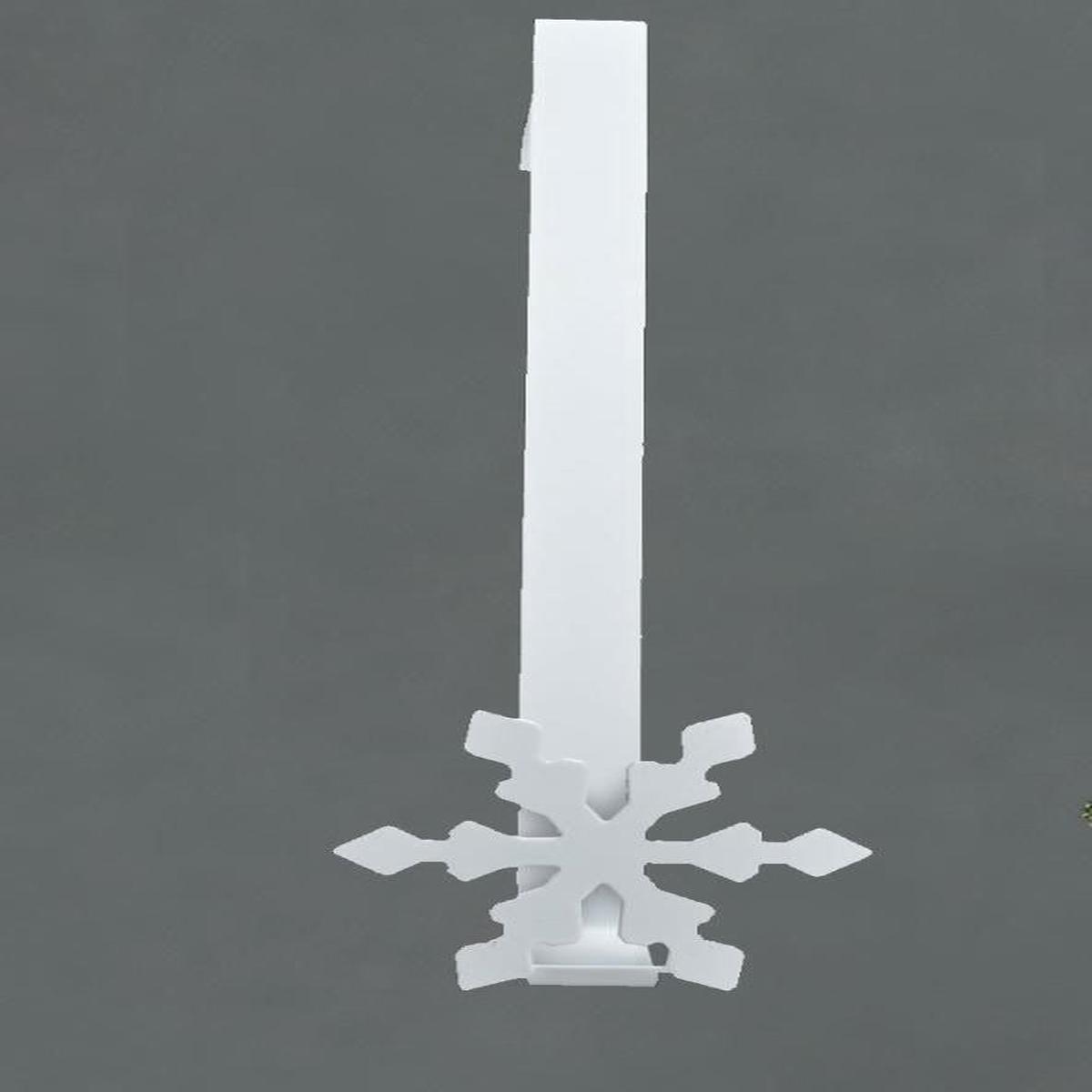 Snowflake White Metal Wreath Door Hanger x 30cm
