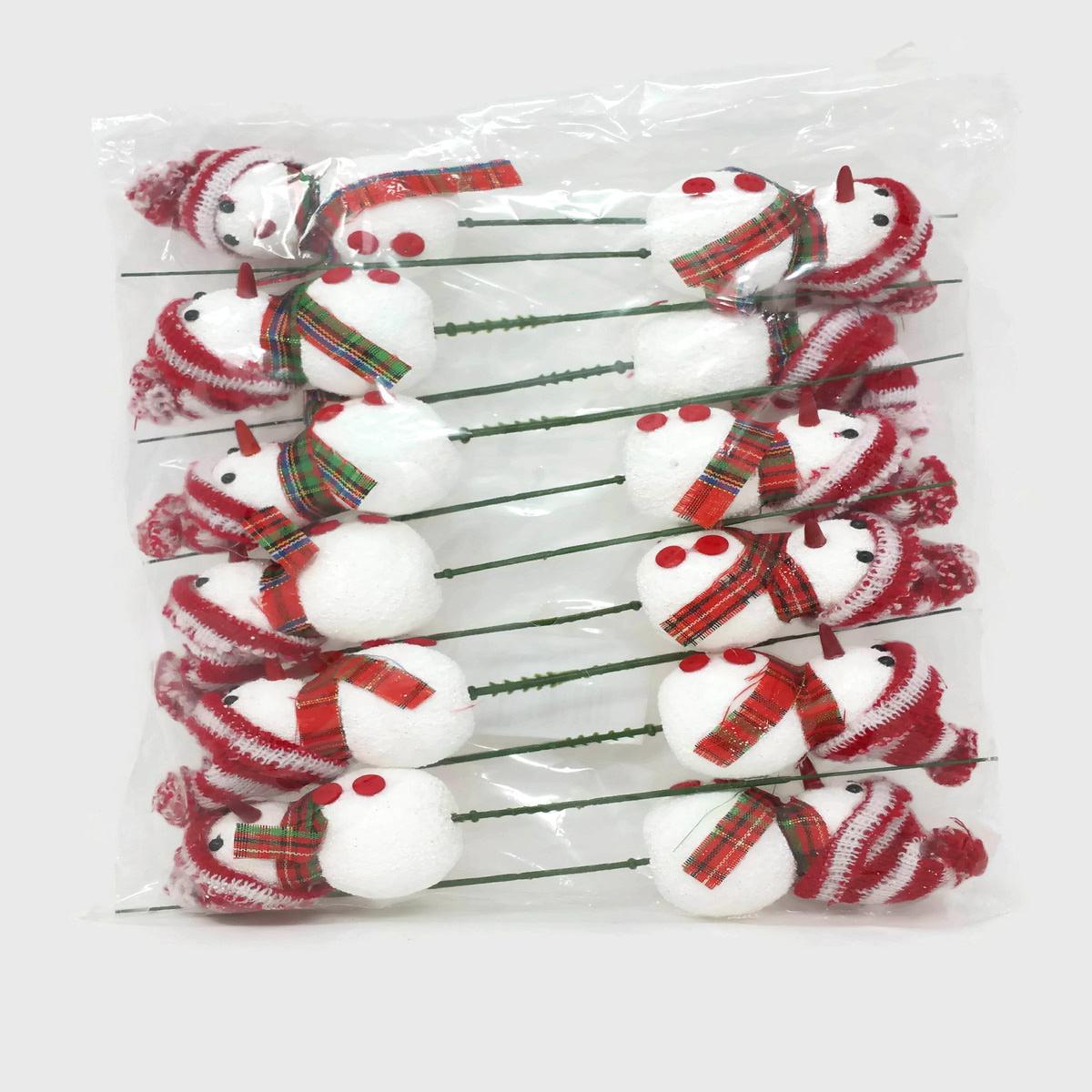 Snowman & Knitted Hat Pick x 12 451666