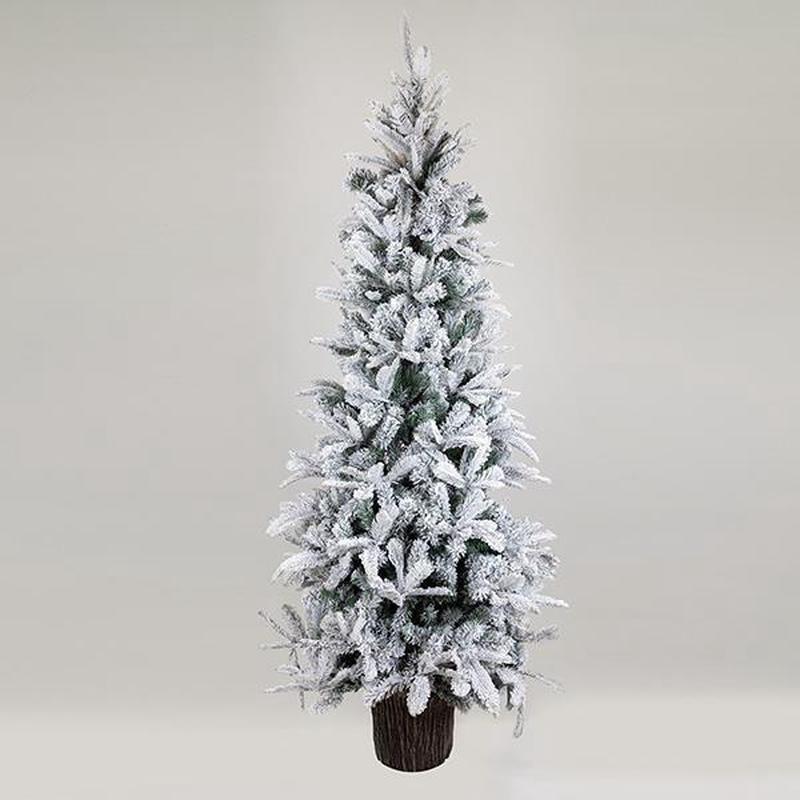 SNOWY FIR TREE SWITZERLAND WITH WOODEN TRUNK ON BASE 104x104x210 - Default Title