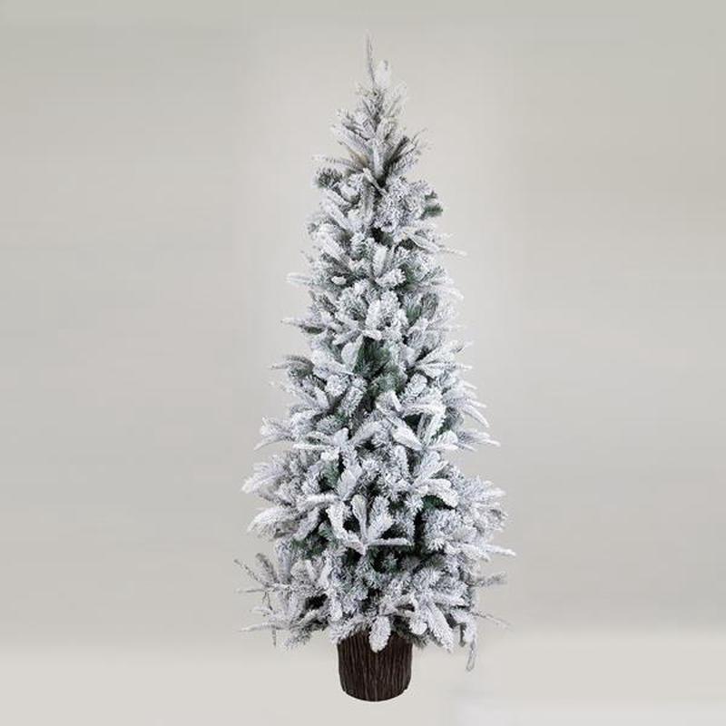 SNOWY FIR TREE SWITZERLAND WITH WOODEN TRUNK ON BASE 94x94x180 - Default Title