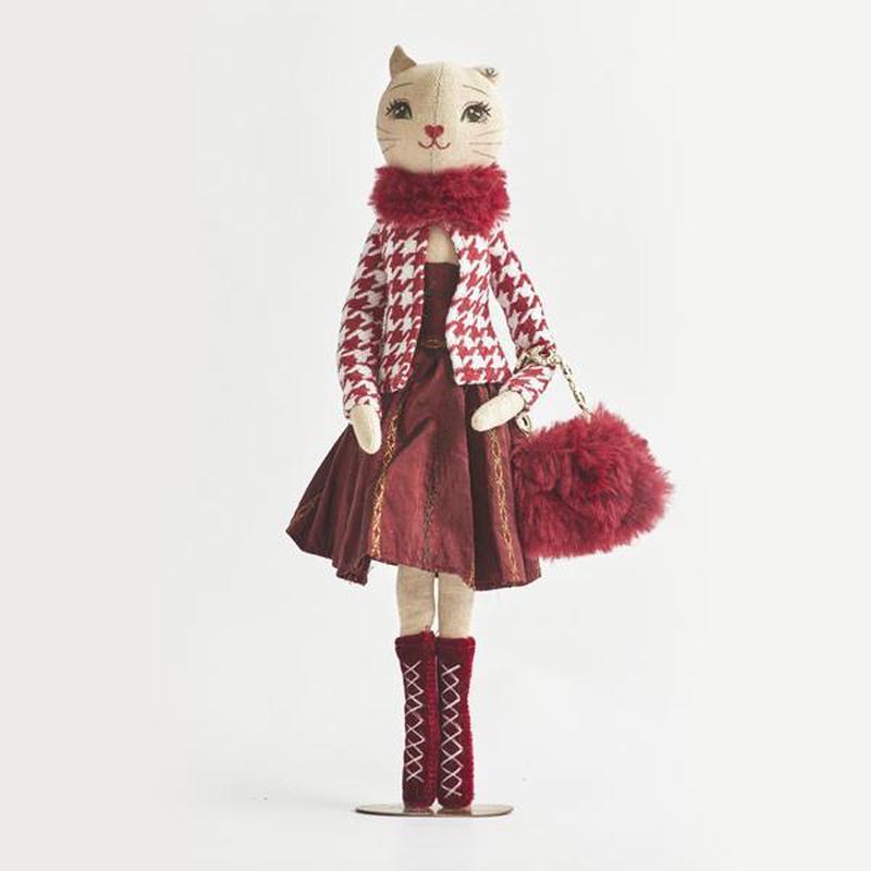 VELVET LADY CAT RED & WHITE 11x35cm - Default Title