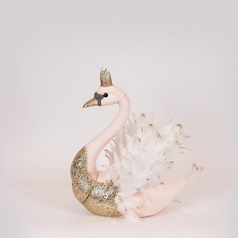 VELVET SWAN PINK WITH GOLD GLITTER 27x22x28 - Default Title