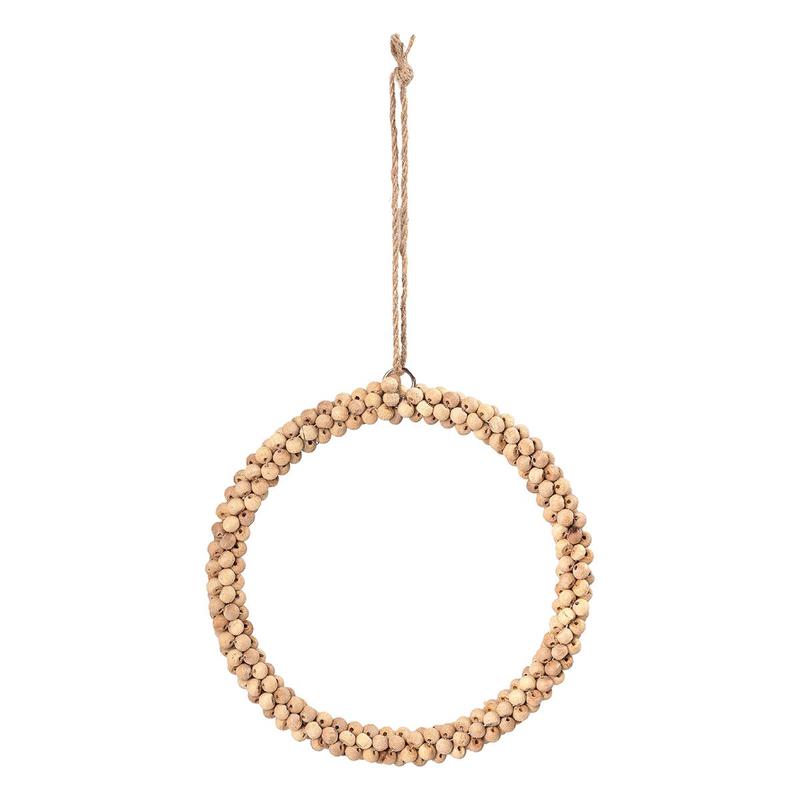 Wooden Wreath with Beads 15cm - Default Title