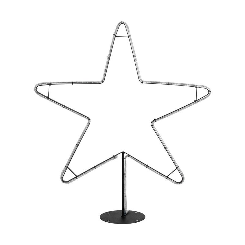 XMAS-STAR-SMALL Christmas Decorative Light LED 15.6W 624lm 360 AC 220-240V Waterproof IP65 Warm White 2700K - Black & Transparent - L97 x W25 x H107