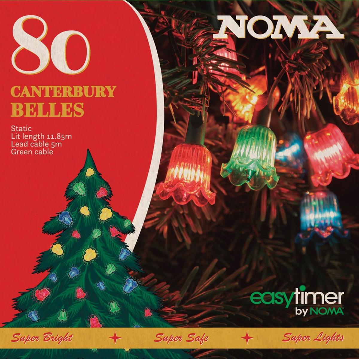 80 MULTICOLOUR LED CANTERBURY BELLE STRING LIGHT