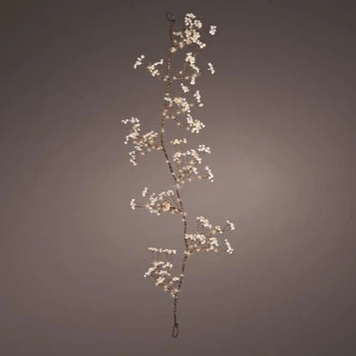 Micro LED garland pvc white flower  H120cm