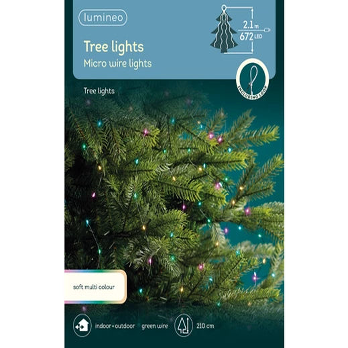 Micro LED tree bunch L210cm Multi colour