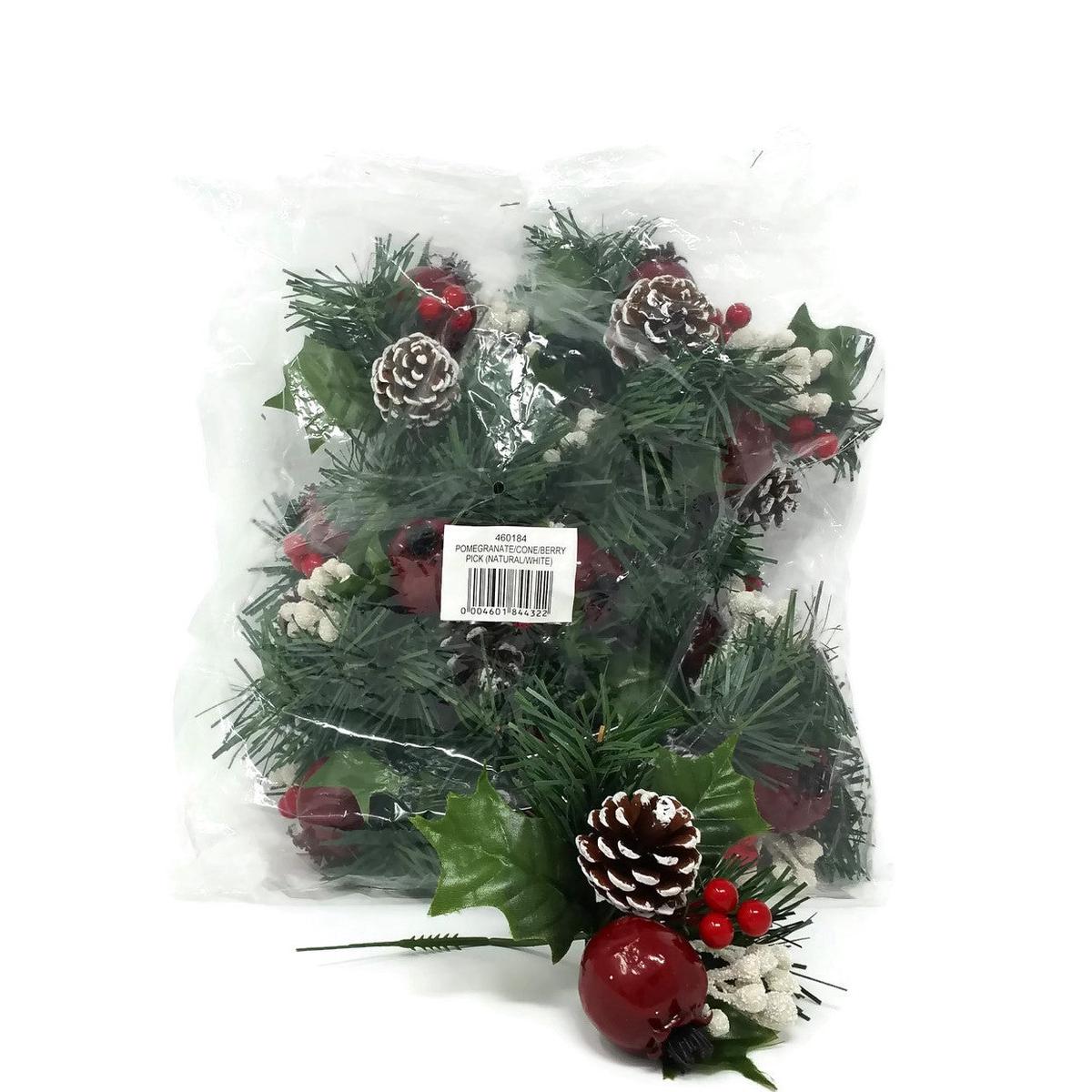 Pine & Berry Pomegranate Pick  x 18cm - Pack of 12 460184