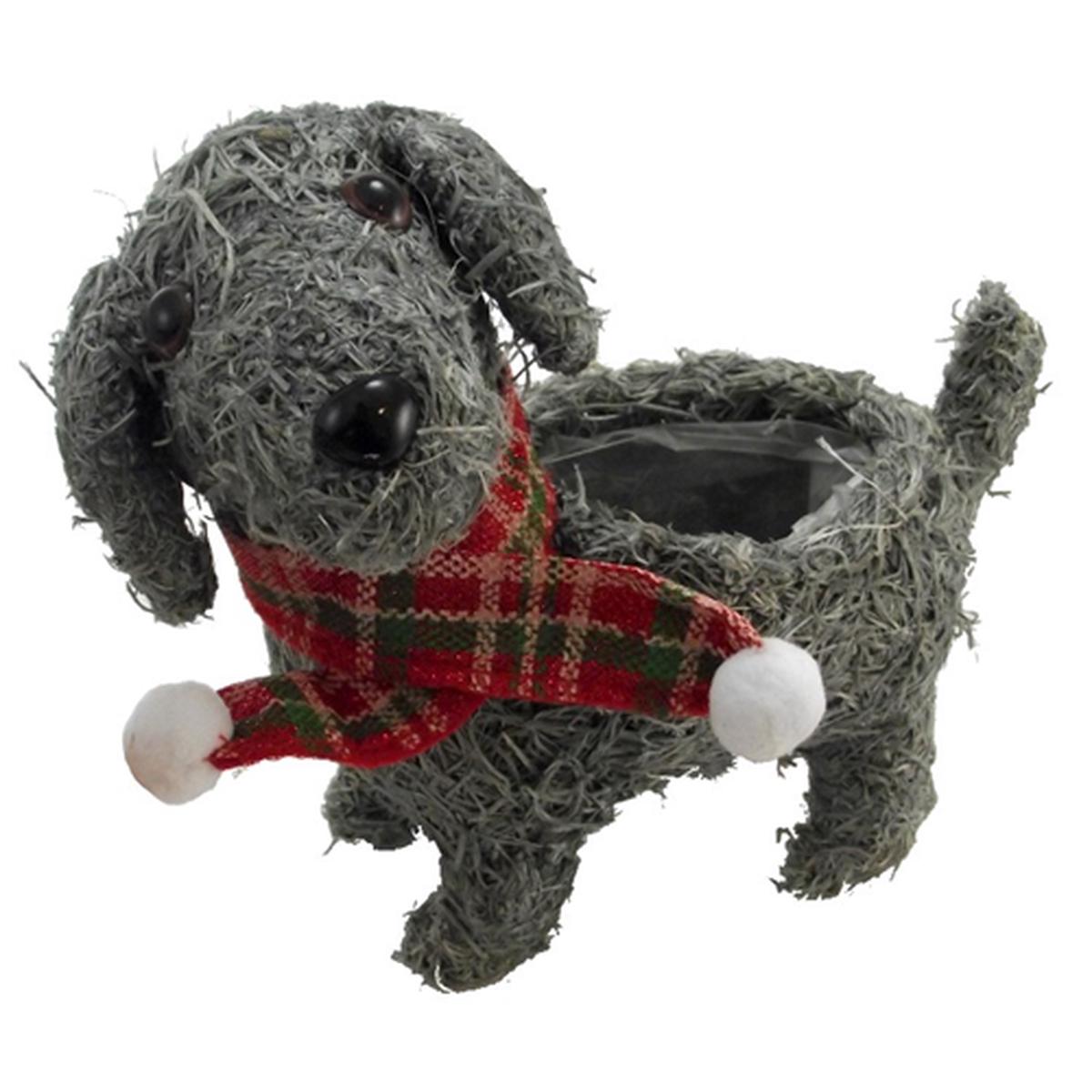 Salim Christmas Dog Planter with Plastic Lining x 22cm