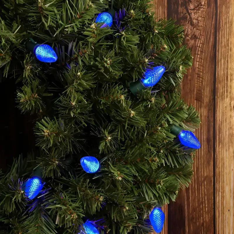 25 C7 Blue LED Christmas Lights, 8