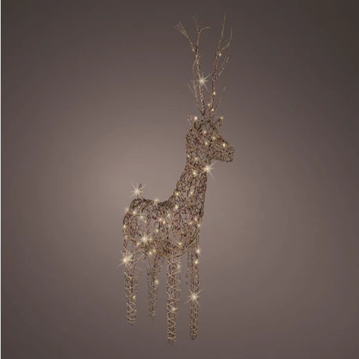 LED deer gb wicker deer steady outdoor brown/warm white L.24cm x W.60cm x H.104cm