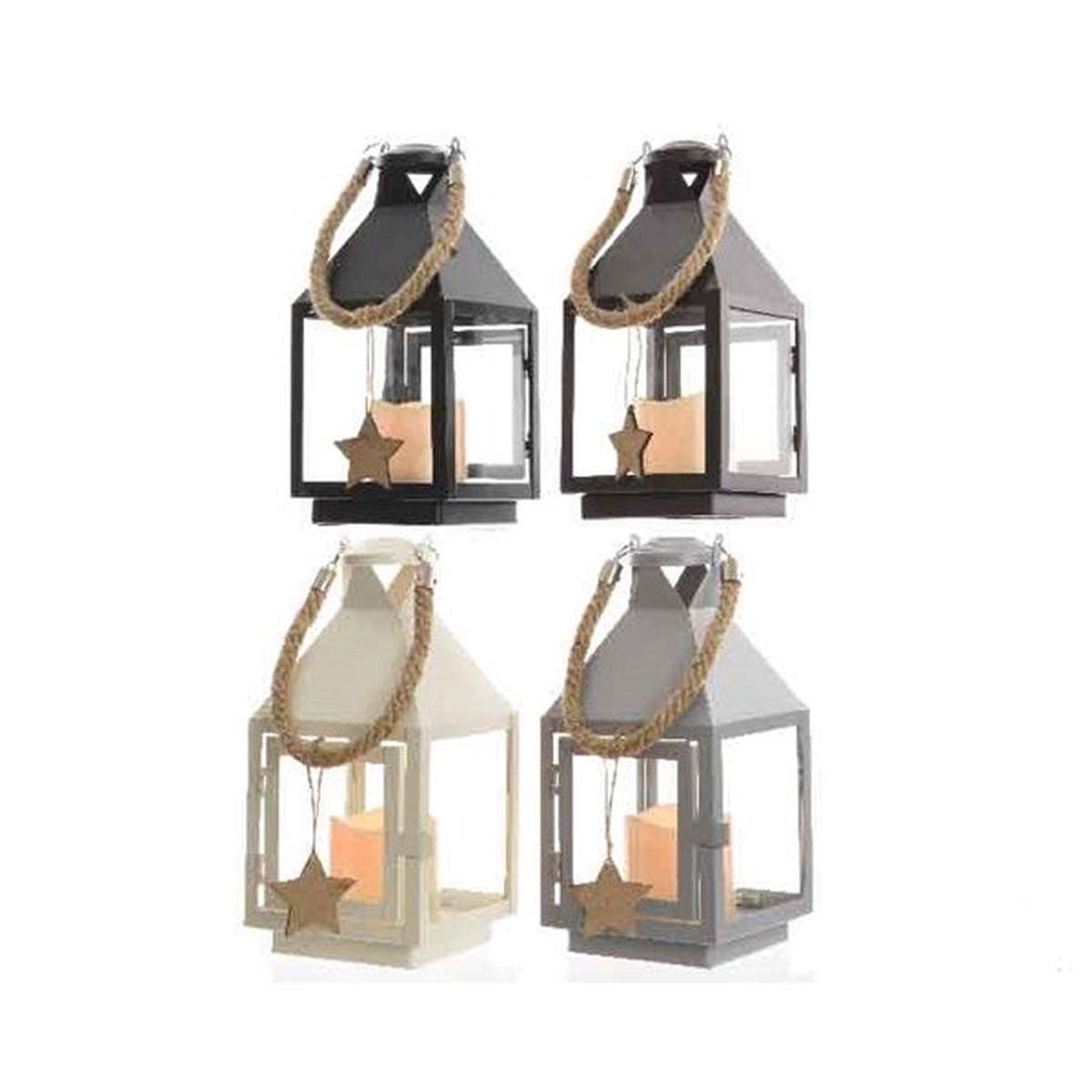 LED metal lantern 4 ass indoor
