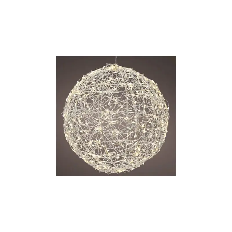 Micro LED frame light gb metal ball steady outdoor silver/warm white dia38cm