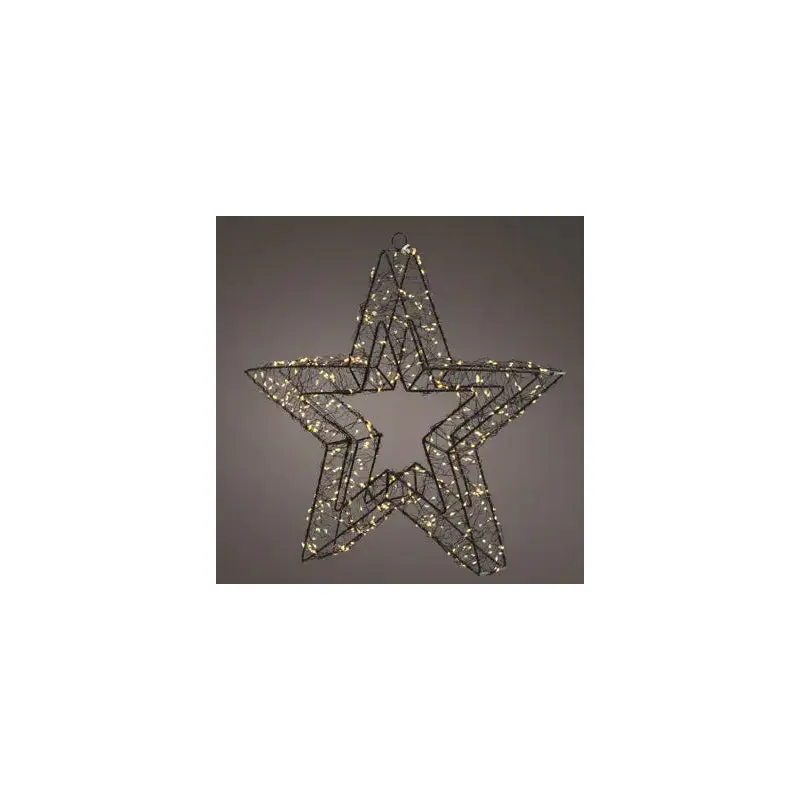 Micro LED star gb metal steady outdoor black/classic warm L.7cm x W.58cm x H.58cm