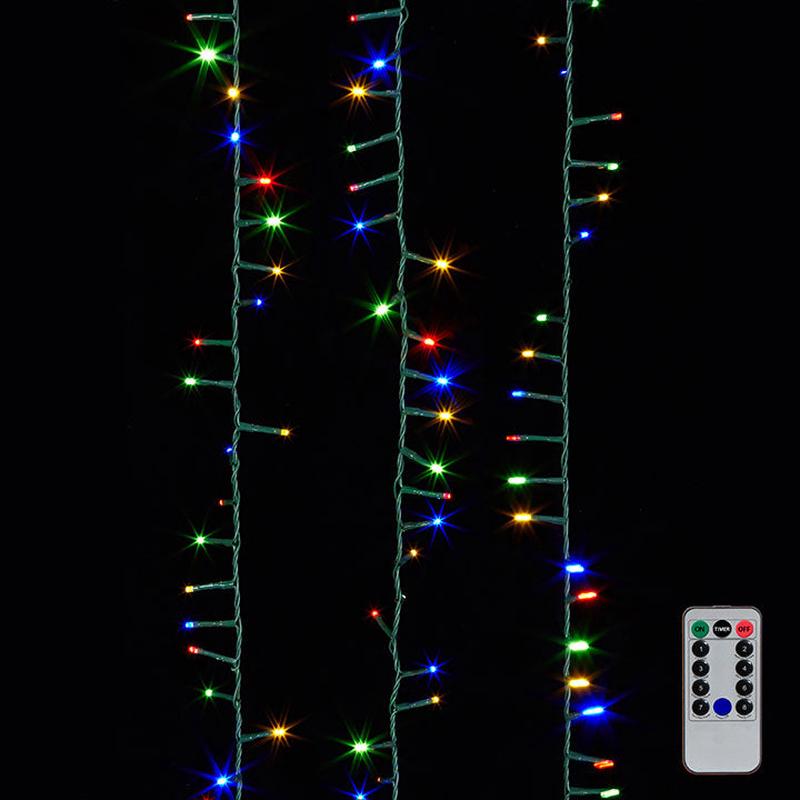 Snake Garland Green Wire Multicolored Lights