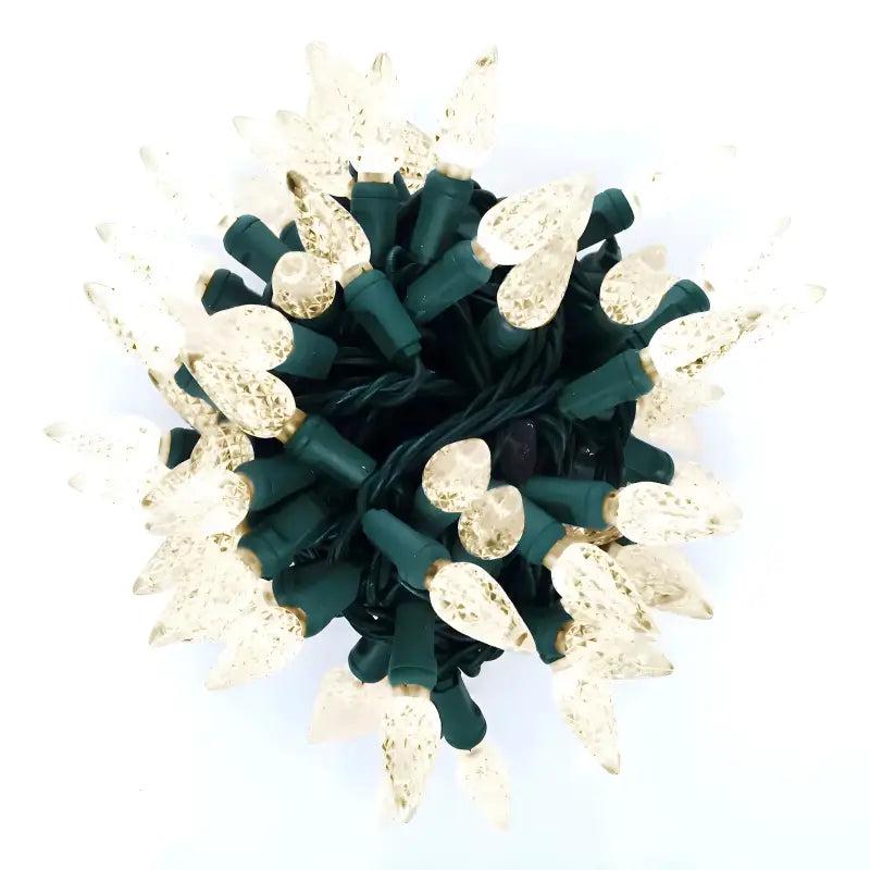 100 C6 Warm White LED Christmas Lights, 4