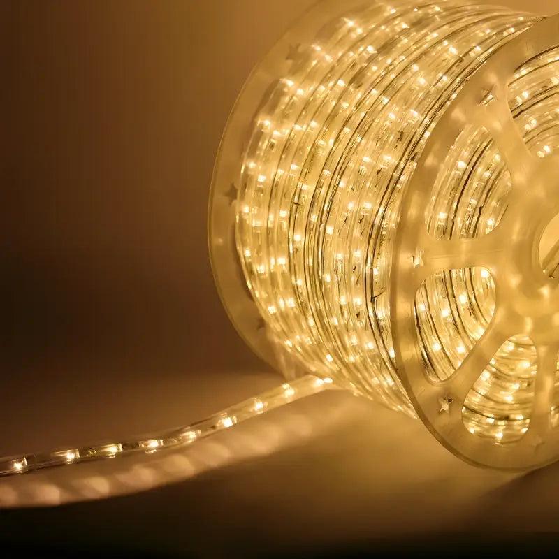 150' Warm White LED Rope Light, 2 Wire 1/2
